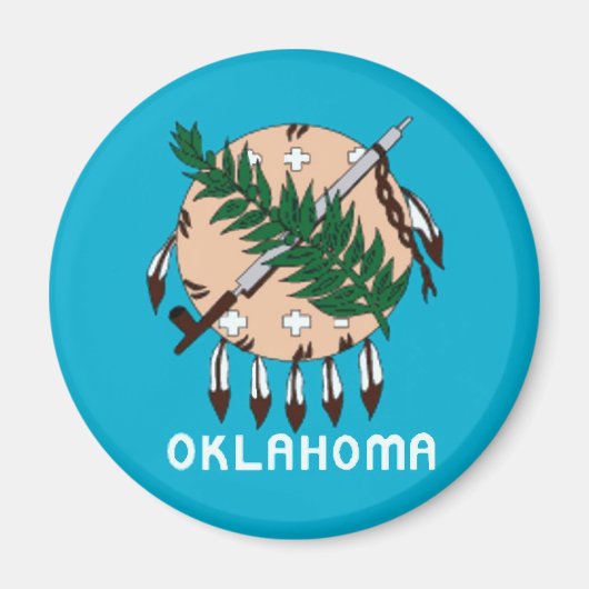 Oklahoma State Vlag Magnet (Voorkant)