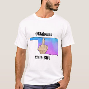 Oklahoma state vogel t-shirt middelvinger kleur