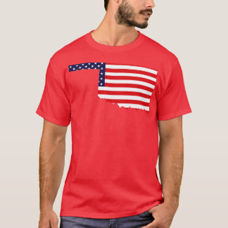 Oklahoma State Vorm Vlag Achtergrond T-shirt