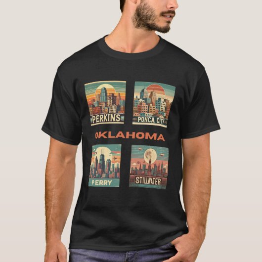 Oklahoma steden t-shirt (Voorkant)