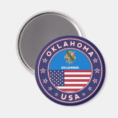 Oklahoma sticker, telefooncel magneet (Voorkant / Achterkant)