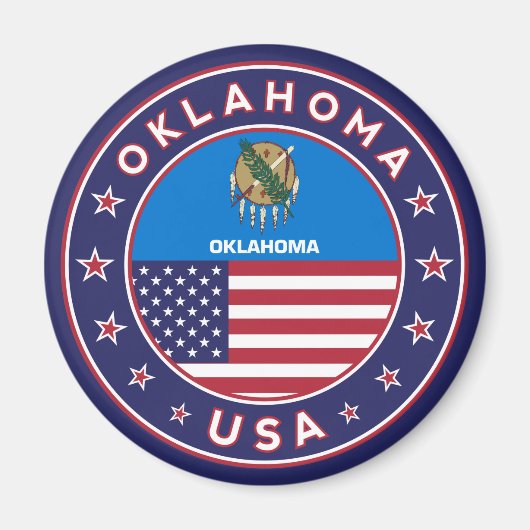 Oklahoma sticker, telefooncel magneet (Voorkant)