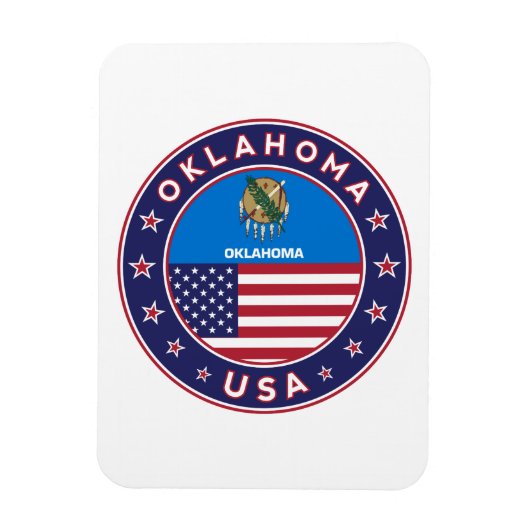 Oklahoma sticker, telefooncel magneet (Verticaal)