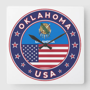 Oklahoma sticker, telefooncel vierkante klok