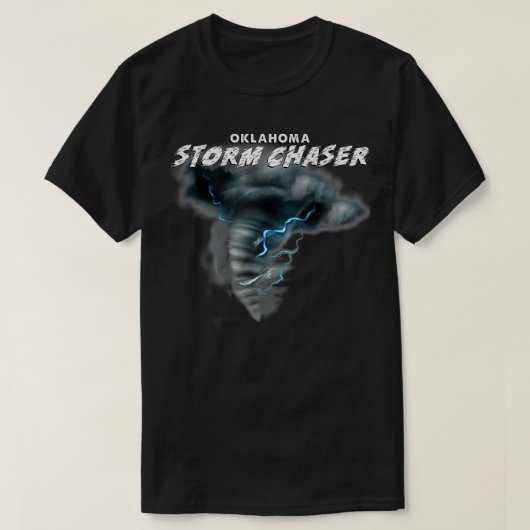 Oklahoma Storm Chaser noodweer Tornado Chas T-shirt (Design voorkant)