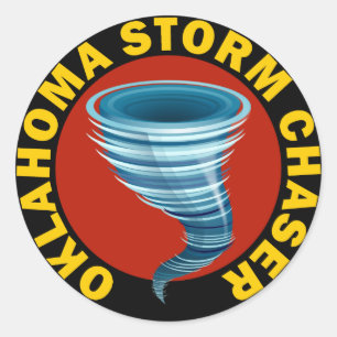 Oklahoma Storm Chaser Ronde Sticker