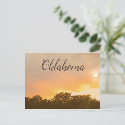 Oklahoma Sunset Briefkaart (Staand voorkant)