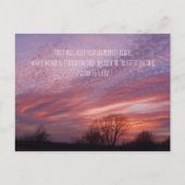 Oklahoma Sunset with Trees and Bible Verse Briefkaart (Voorkant)