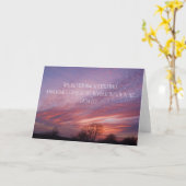 Oklahoma Sunset with Trees and Bible Verse Kaart (Gele Bloem)