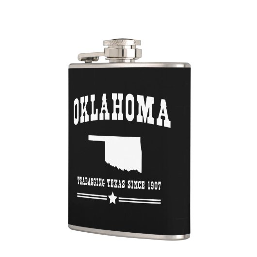 Oklahoma Teabagging Texas sinds 1907 Heupfles (Links)