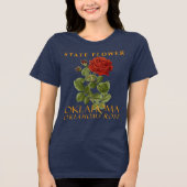 Oklahoma Territory Flower Het Roos van Oklahoma Tri-Blend Shirt (Voorkant)