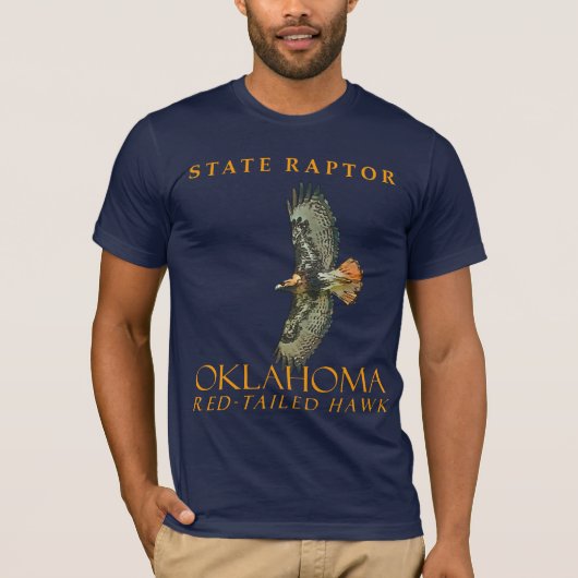 Oklahoma Territory Roofvogel De Roodstaartbuizerd T-shirt (Voorkant)
