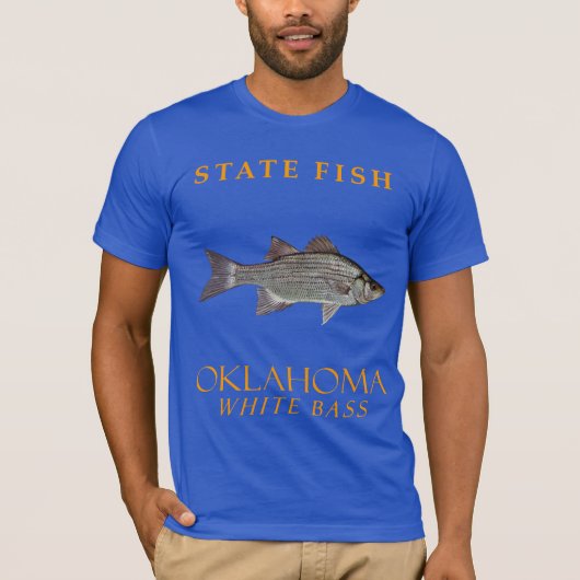 Oklahoma Territory Vis Witte Baars T-shirt (Voorkant)