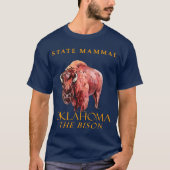 Oklahoma Territory zoogdier van de bizon T-shirt (Voorkant)