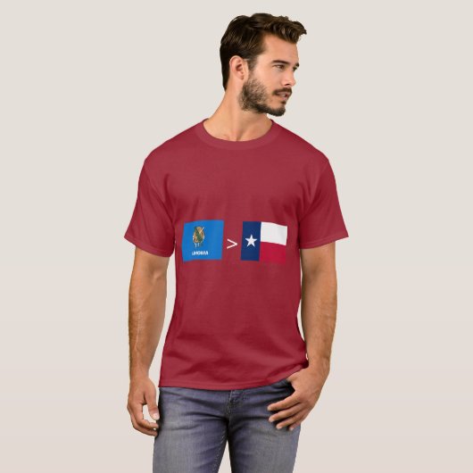 OKLAHOMA > TEXAS T-SHIRT (Voorkant volledig)