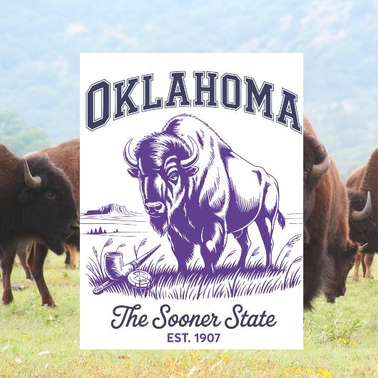 Oklahoma The Sooner State Est. 1907 Briefkaart