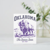 Oklahoma The Sooner State Opgericht in 1907 Briefkaart (Staand voorkant)