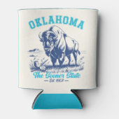 Oklahoma The Sooner State Vintage Bison Blikjeskoeler (Voorkant)
