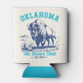 Oklahoma The Sooner State Vintage Bison Blikjeskoeler (Achterkant)