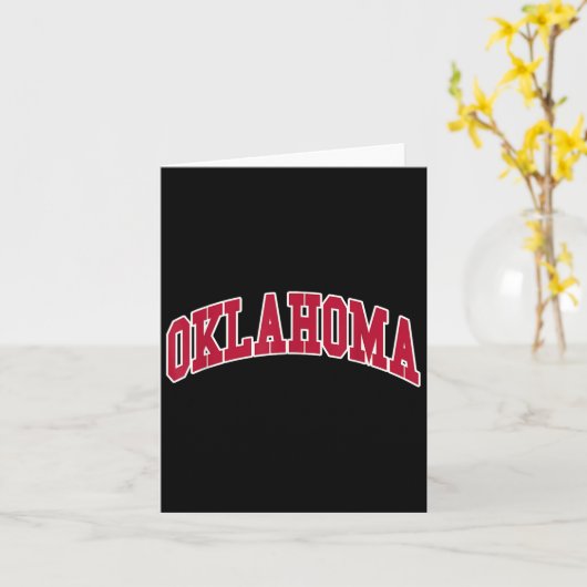 Oklahoma - Throwback Design Kaart (Gele Bloem)