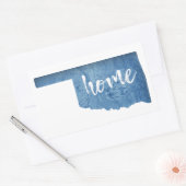 Oklahoma Thuis Houtnerf Rechthoekige Sticker (Envelop)