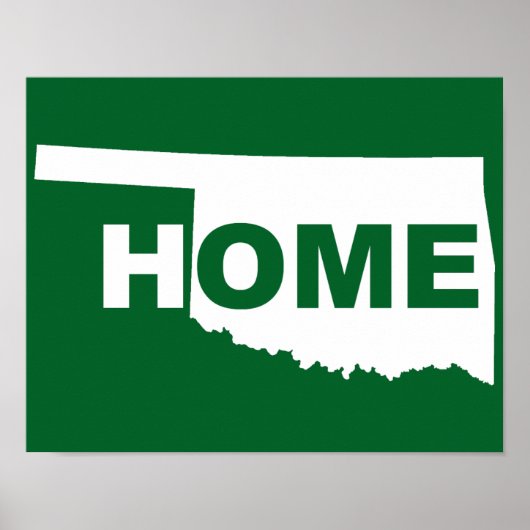 Oklahoma Thuis Weg Van Poster Staat Bord (Voorkant)