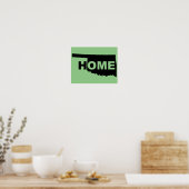 Oklahoma Thuis Weg Van Staat Poster Bord (Keuken)