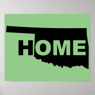 Oklahoma Thuis Weg Van Staat Poster Bord