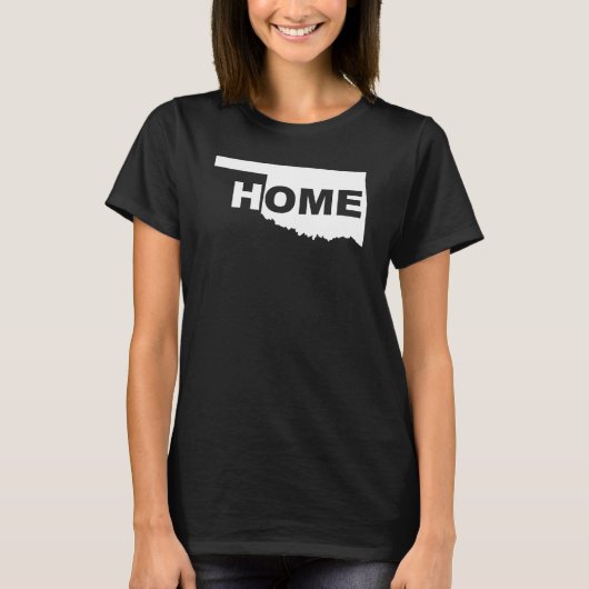 Oklahoma Thuis Weg Van State T-Shirt Tees (Voorkant)