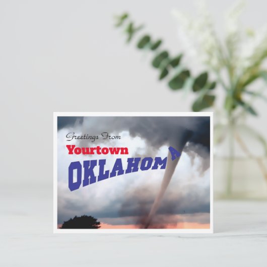 Oklahoma Tornado Briefkaart (Staand voorkant)