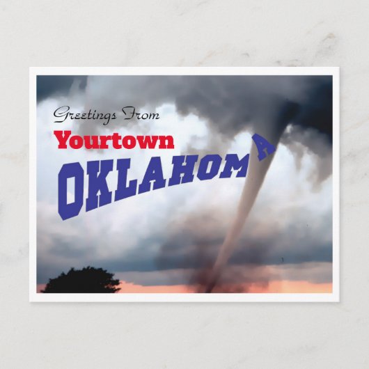 Oklahoma Tornado Briefkaart (Voorkant)