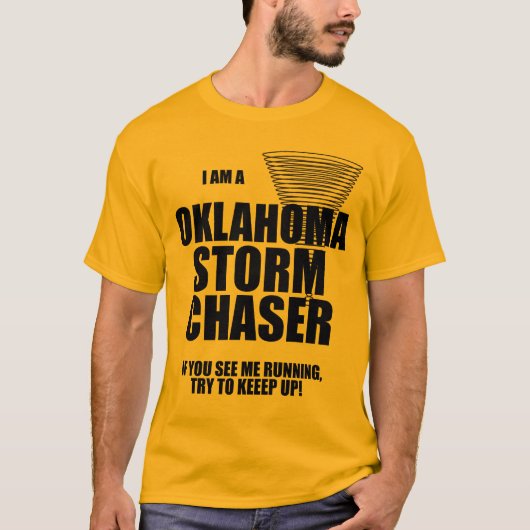Oklahoma Tornado Storm Chaser T-shirt (Voorkant)