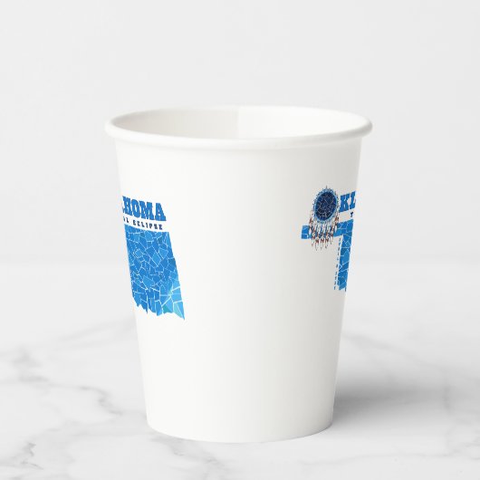 Oklahoma Total Eclipse Paper Cups Papieren Bekers (Links)