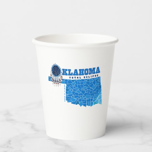 Oklahoma Total Eclipse Paper Cups Papieren Bekers (Voorkant)