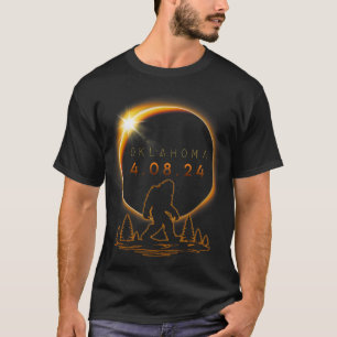 Oklahoma Totale Zonneverduistering 2024 Bigfoot So T-shirt