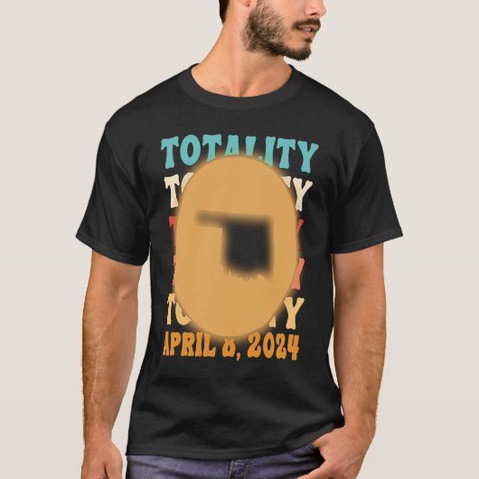 Oklahoma Totality Solar Eclipse 8 april 2024 Astro T-shirt (Voorkant)