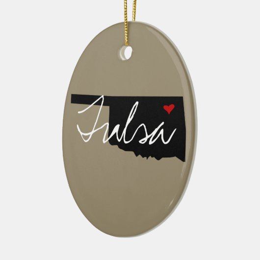 Oklahoma Town Keramisch Ornament (Links)