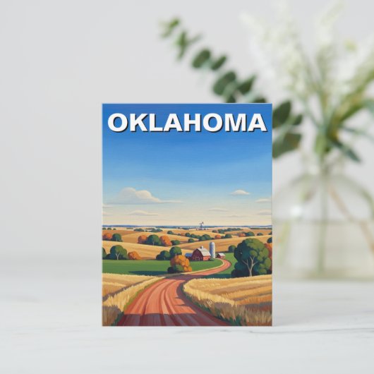 Oklahoma Travel Briefkaart (Staand voorkant)