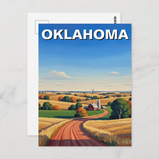 Oklahoma Travel Briefkaart (Voorkant / Achterkant)