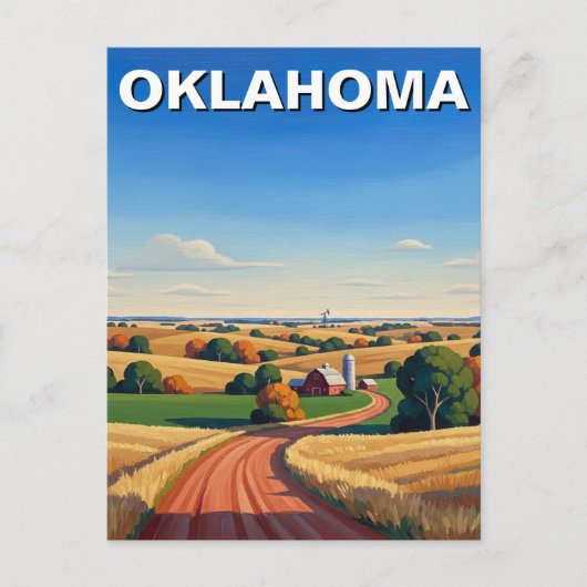 Oklahoma Travel Briefkaart (Voorkant)