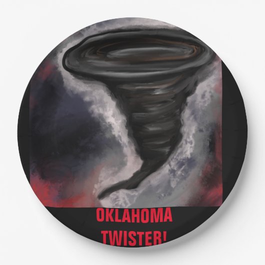 OKLAHOMA TWISTER PAPIEREN BORDJE (Voorkant)