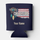 Oklahoma United States Retro Map  USA Blikjeskoeler (Achterkant)