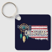 Oklahoma United States Retro Map  USA Sleutelhanger (Voorkant)