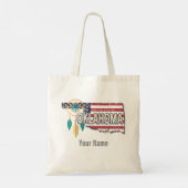 Oklahoma United States Retro Map  USA Tote Bag (Achterkant)