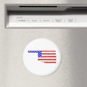 Oklahoma USA vlag silhouette state map Magneet (Insitu (Vaatwasser))