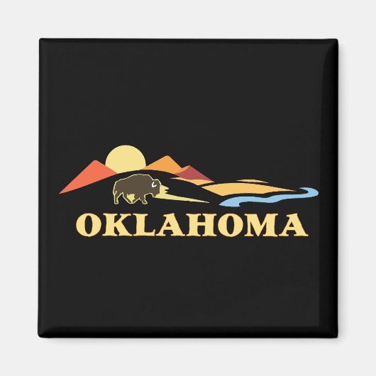 Oklahoma Verenigde Staten Magneet (Voorkant)