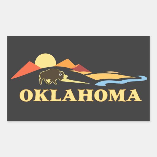 Oklahoma Verenigde Staten Rechthoekige Sticker (Voorkant)