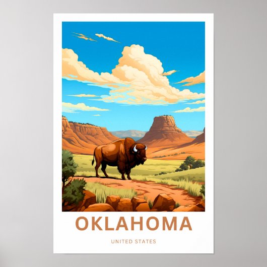 Oklahoma Verenigde Staten Travel Print (Voorkant)