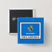 Oklahoma Vierkante Button 5,1 Cm (Voorkant /achterkant)