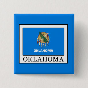 Oklahoma Vierkante Button 5,1 Cm